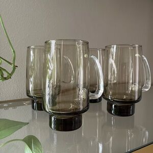 Vintage Libby Smoke Glass Set